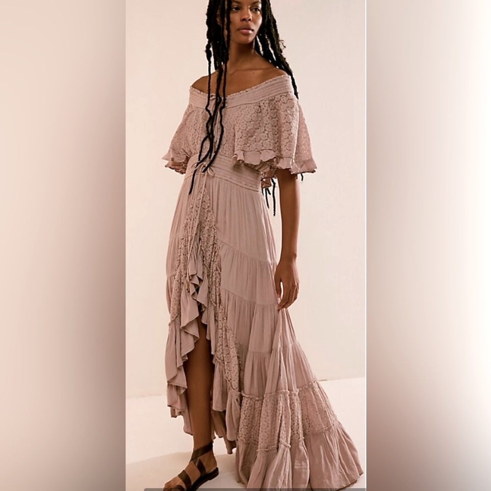 Free People Dancing On Air Maxi NWOT Color Cashmere Size XS